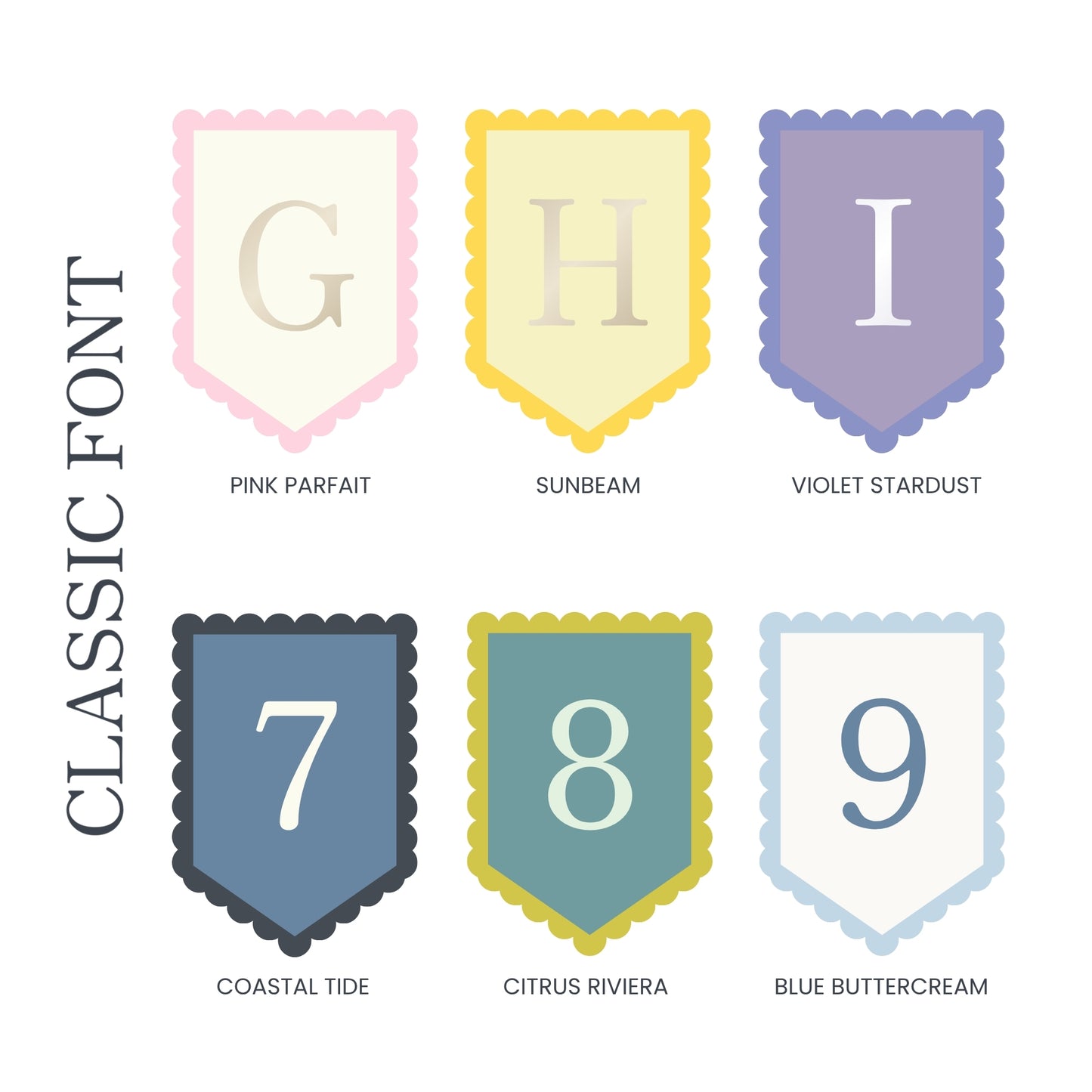 CUSTOM SCALLOPED BANNER