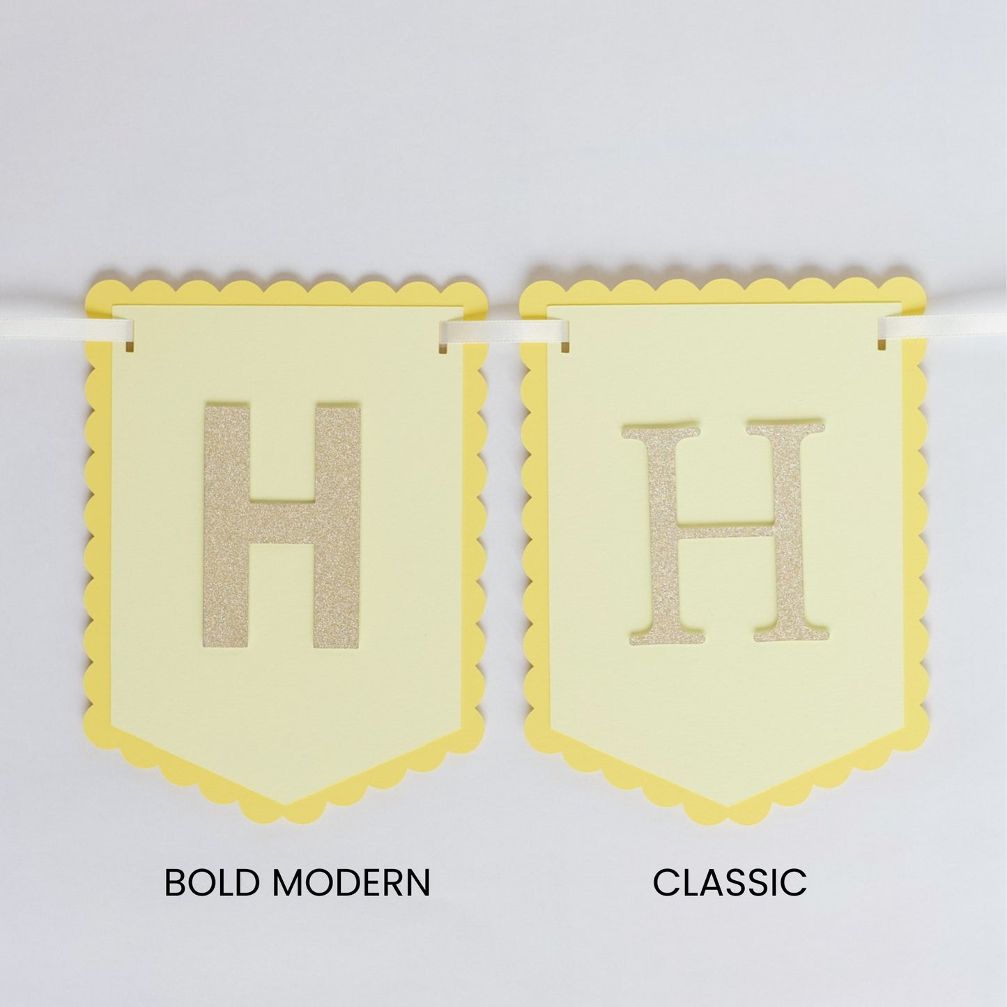 CUSTOM SCALLOPED BANNER