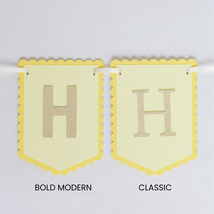 CUSTOM SCALLOPED BANNER