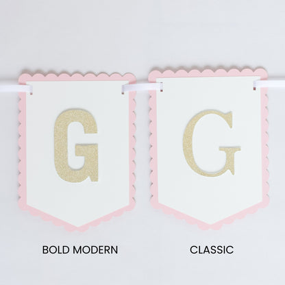 CUSTOM SCALLOPED BANNER